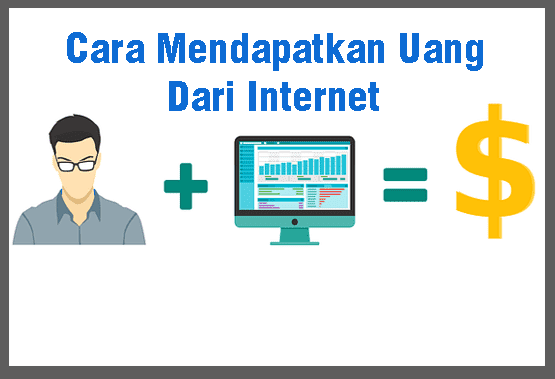 Ilustrasi bekerja online dan mendapatkan penghasilan dari internet.